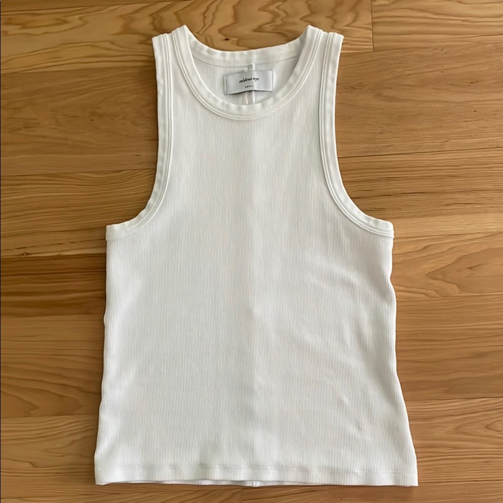 Sold Out NYC THE NOT SO BASIC TANK IN WHITE Small